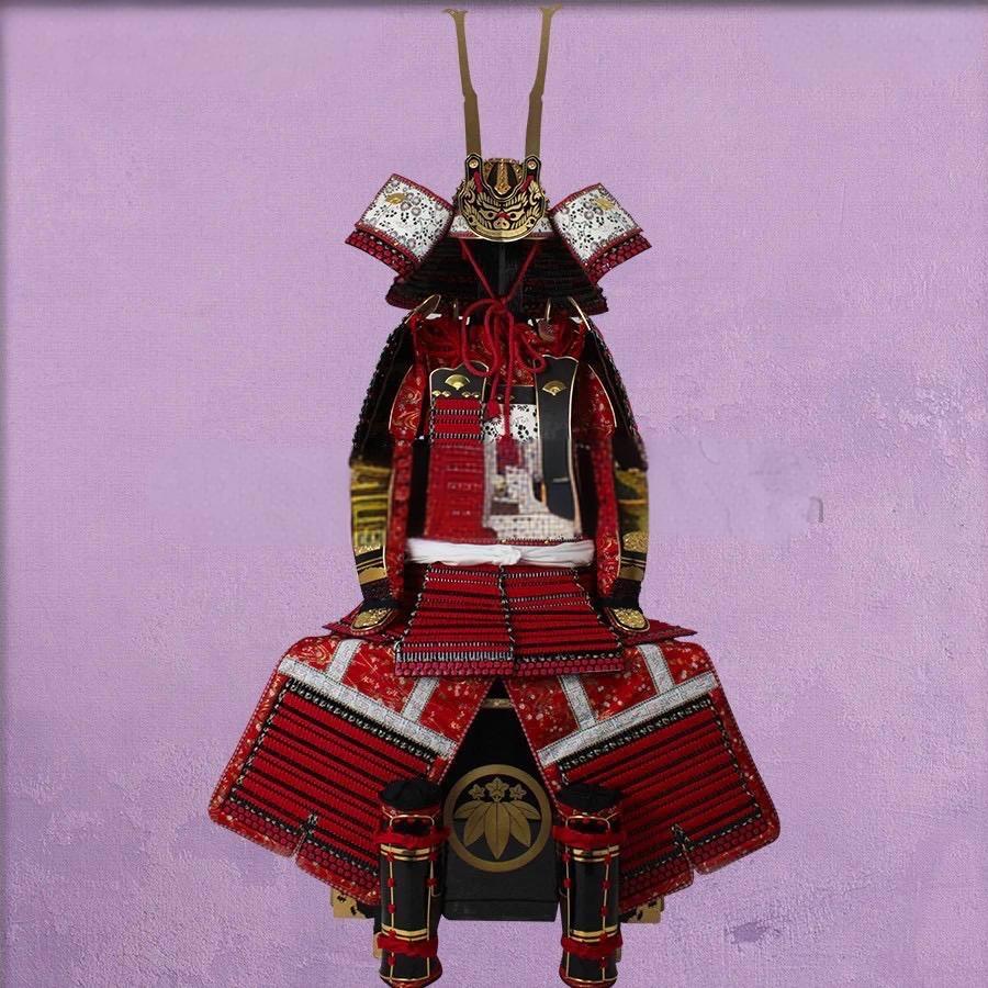 源義経 赤絲縅胴丸鎧 - -WA25